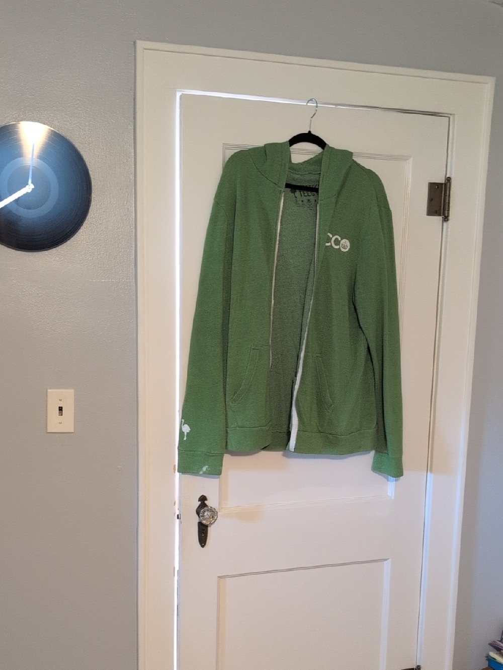 The Chive Green Zip-Up Hoodie with Small White Logo